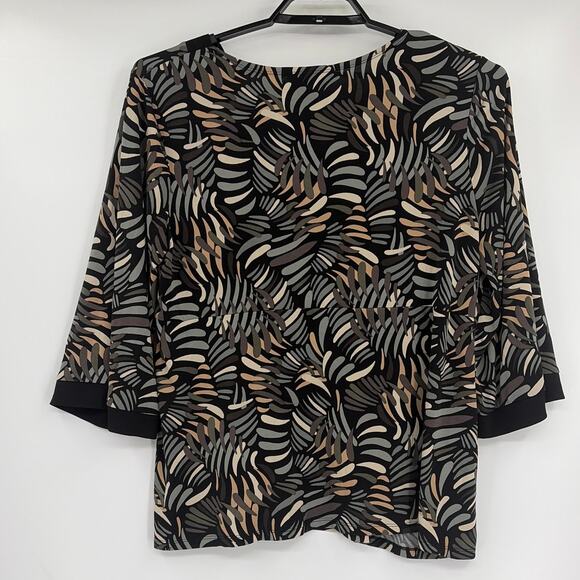 Lane Bryant Babydoll Too Sz 18/20 Y2K Boho Tropical Retro Coastal Stretch 70s - Picture 4 of 8